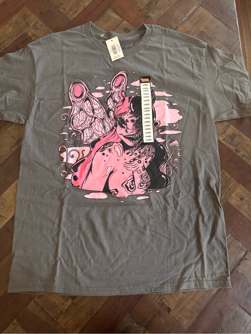 Melanie Martinez Portals Graphic T-Shirt Gray Pink Creature Spencer's L NWT